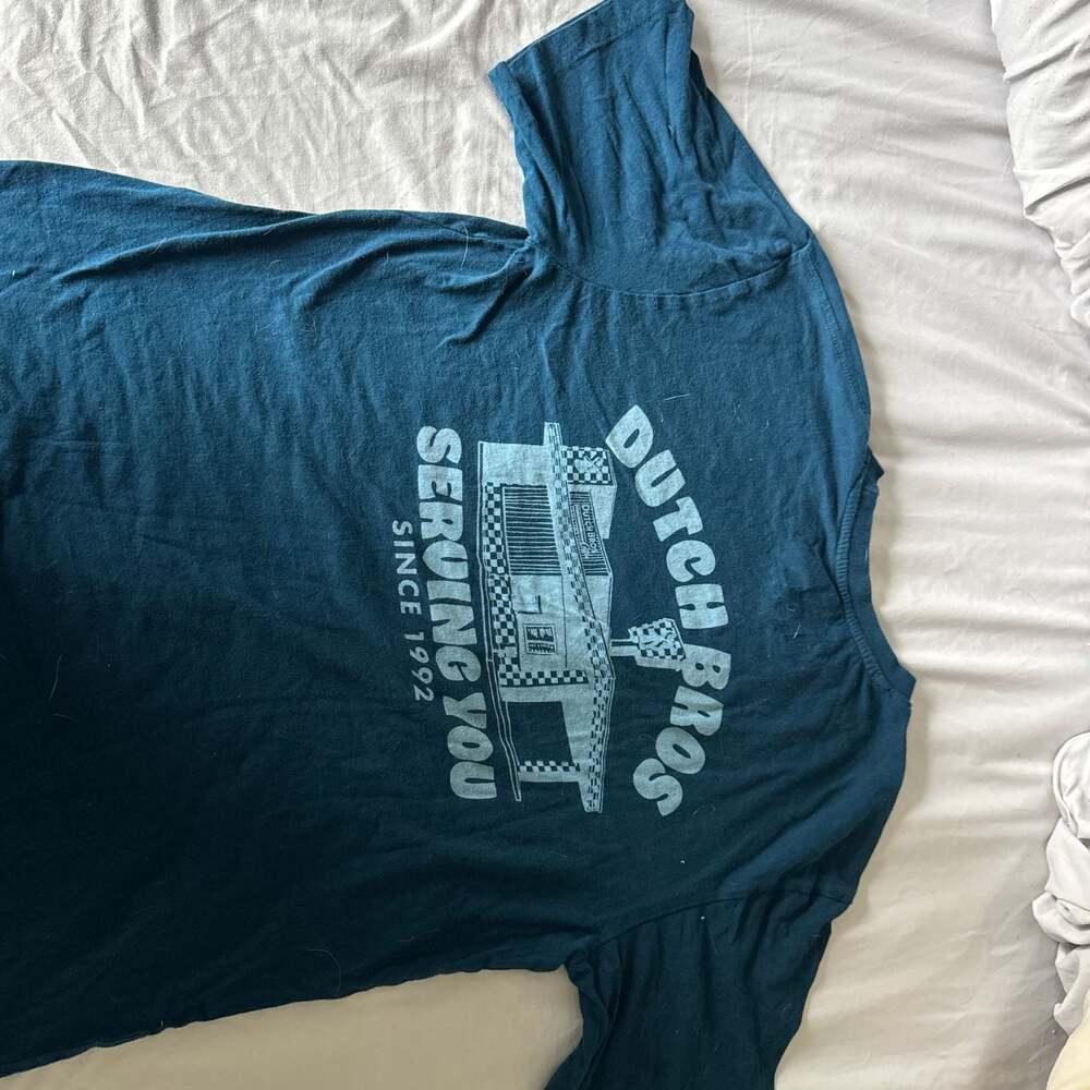 Dutch Bros Coffee 'Serving You Since 1992' Graphic T-Shirt - Blue Short Sleeve S